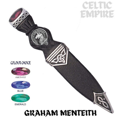 Graham (Menteith) Interlace Family Clan Crest Sgian Dubh, Scottish Knife