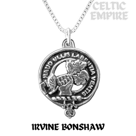 Irvine Bonshaw Family Clan Crest Scottish Pendant