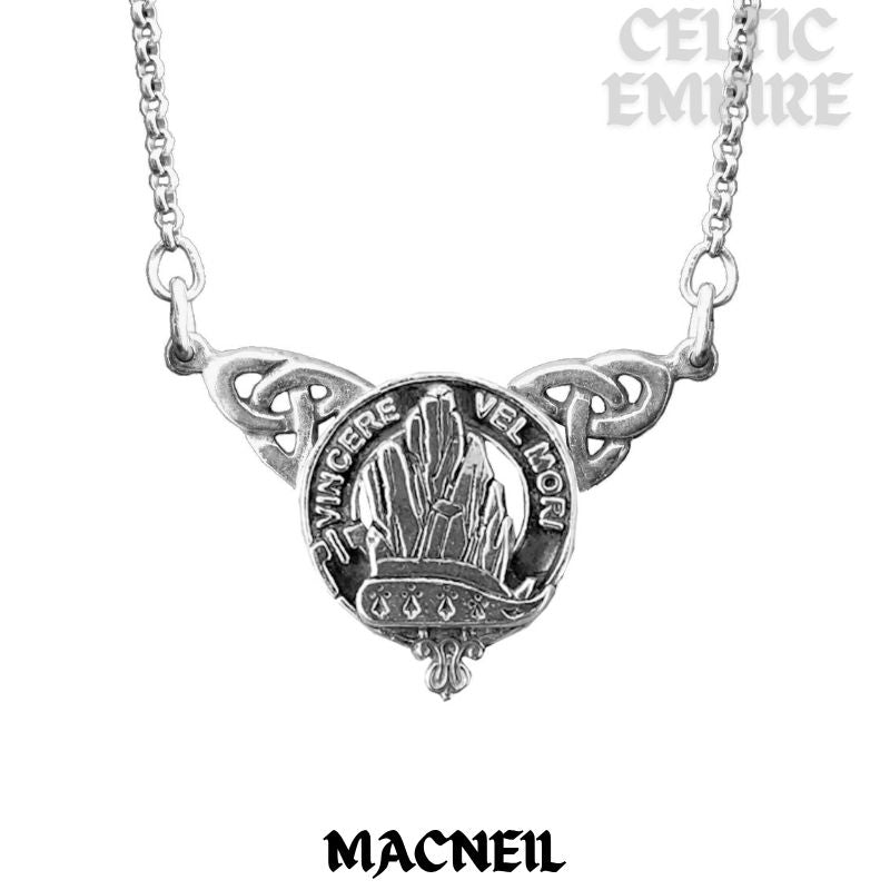 MacNeill Family Clan Crest Double Drop Pendant