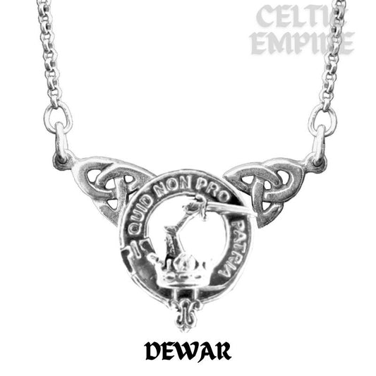 Dewar Family Clan Crest Double Drop Pendant