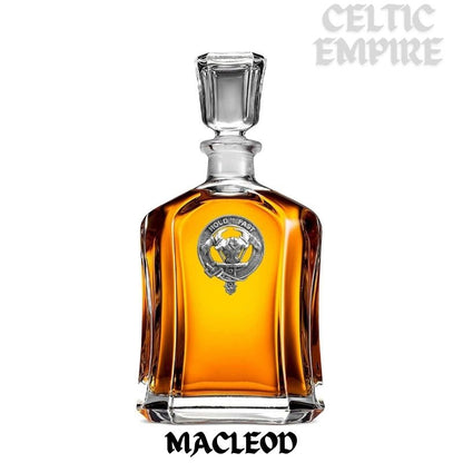 MacLeod (Harris) Family Clan Crest Badge Whiskey Decanter