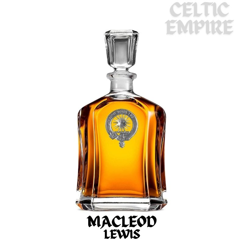 MacLeod (Lewis) Family Clan Crest Badge Whiskey Decanter
