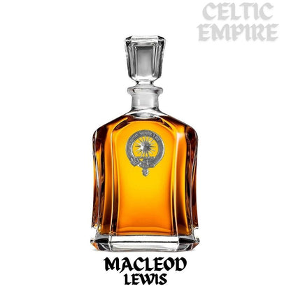 MacLeod (Lewis) Family Clan Crest Badge Whiskey Decanter