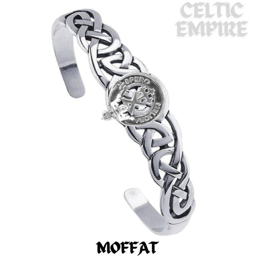 Moffat Family Clan Crest Celtic Cuff Bracelet