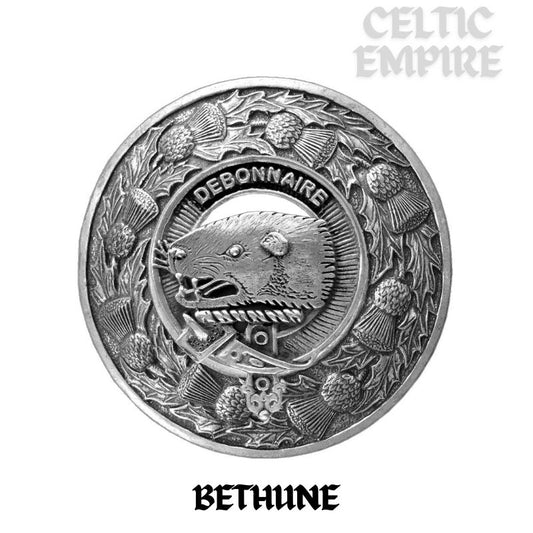 Bethune Family Clan Badge Scottish Plaid Brooch