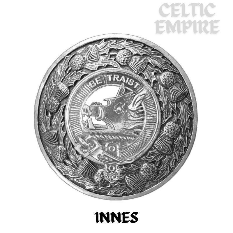 Innes Family Clan Badge Scottish Plaid Brooch