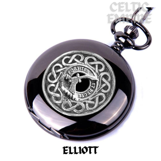 Elliott Scottish Family Clan Crest Pocket Watch