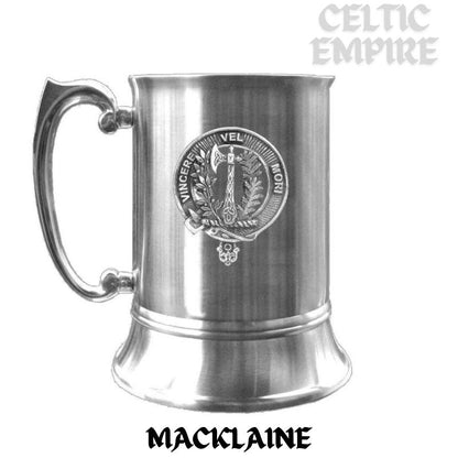 MacLaine Scottish Family Clan Crest Badge Tankard