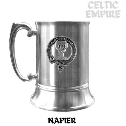 Napier Scottish Family Clan Crest Badge Tankard