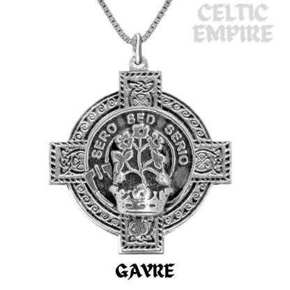 Gayre Family Clan Crest Celtic Cross Pendant Scottish