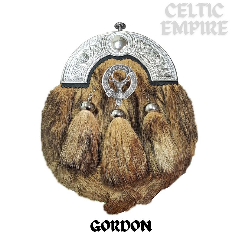 Gordon Scottish Family Clan Crest Badge Dress Fur Sporran