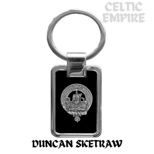 Duncan Sketraw Family Clan Black Stainless Key Ring