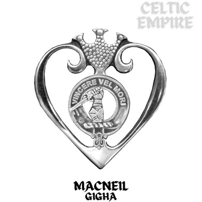 MacNeill Gigha Family Clan Crest Luckenbooth Brooch or Pendant
