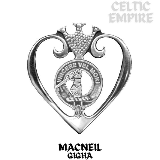 MacNeill Gigha Family Clan Crest Luckenbooth Brooch or Pendant