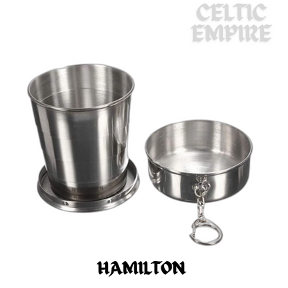 Hamilton Scottish Family Clan Crest Folding Cup Key Chain