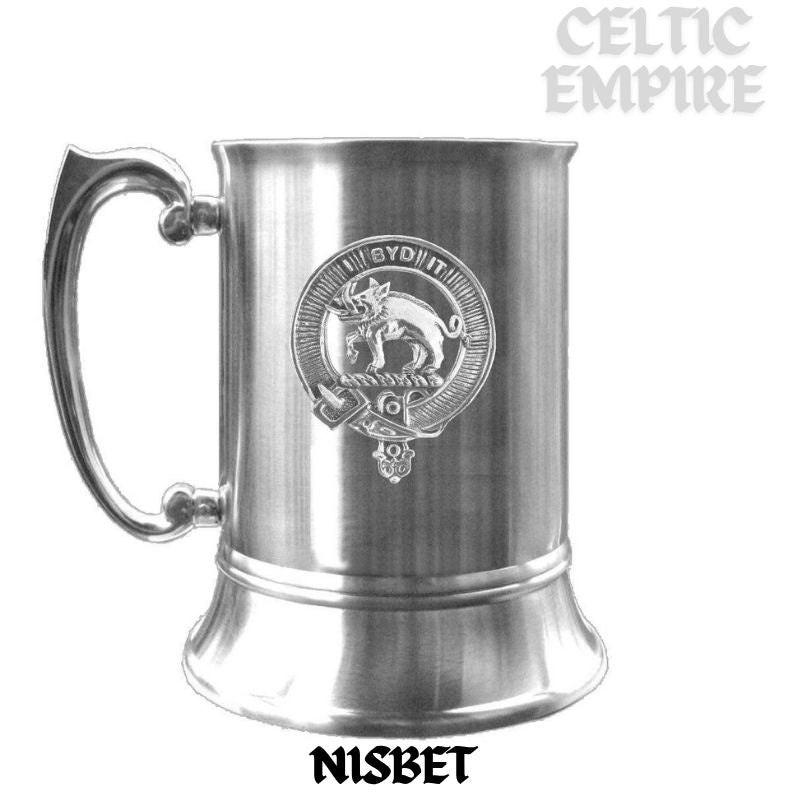 Nisbet Scottish Family Clan Crest Badge Tankard