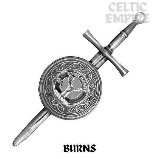 Burns Scottish Family Clan Dirk Shield Kilt Pin