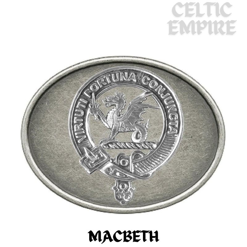 MacBeth Family Clan Crest Regular Buckle