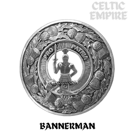 Bannerman Family Clan Badge Scottish Plaid Brooch