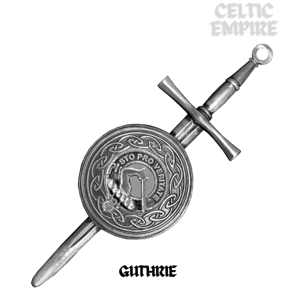 Guthrie Scottish Family Clan Dirk Shield Kilt Pin