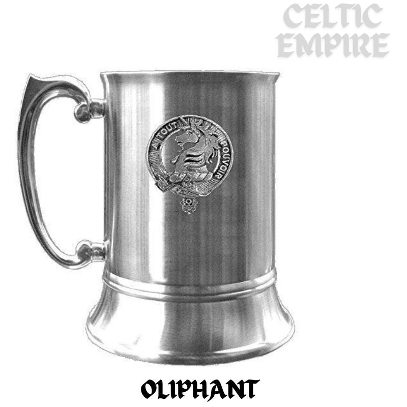Oliphant Scottish Family Clan Crest Badge Tankard