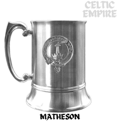 Matheson Scottish Family Clan Crest Badge Tankard