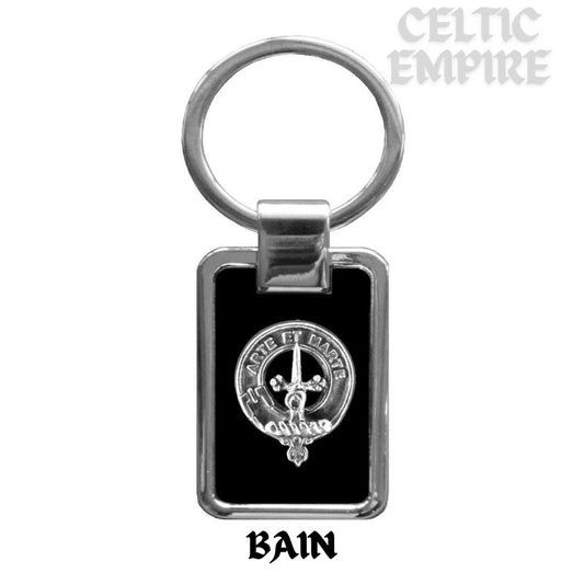 Bain Family Clan Black Stainless Key Ring