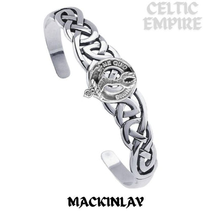 MacKinlay Family Clan Crest Celtic Cuff Bracelet