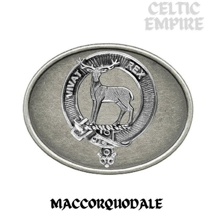 MacCorquodale Family Clan Crest Regular Buckle