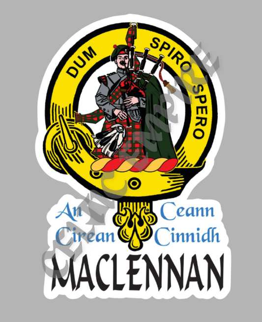 Maclennan Family Clan Crest Decal | Custom Scottish Heritage Car & Laptop Stickers