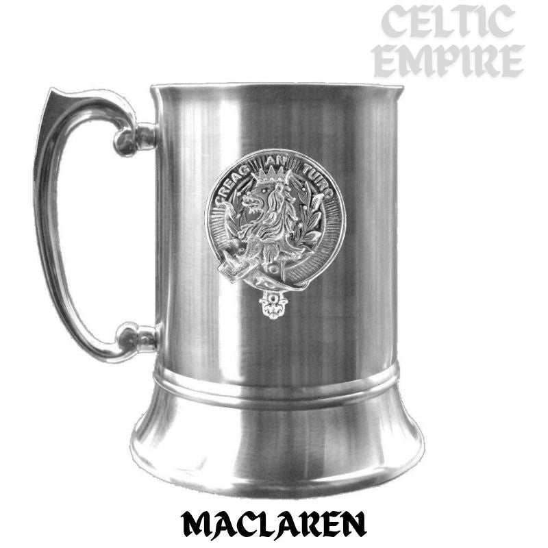 MacLaren Scottish Family Clan Crest Badge Tankard