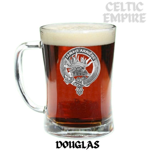 Douglas Family Clan Crest Badge Glass Beer Mug