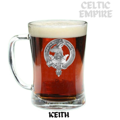 Keith Family Clan Crest Badge Glass Beer Mug