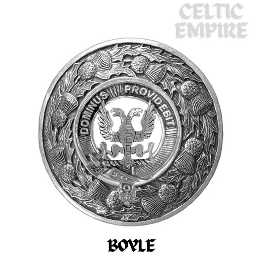 Boyle Family Clan Badge Scottish Plaid Brooch