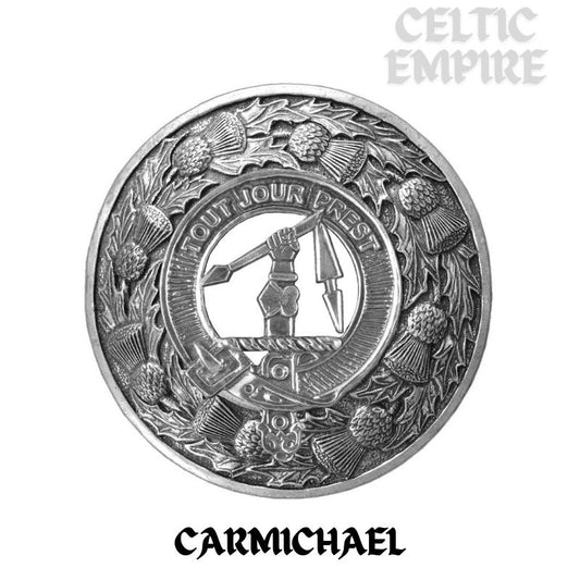 Carmichael Family Clan Badge Scottish Plaid Brooch