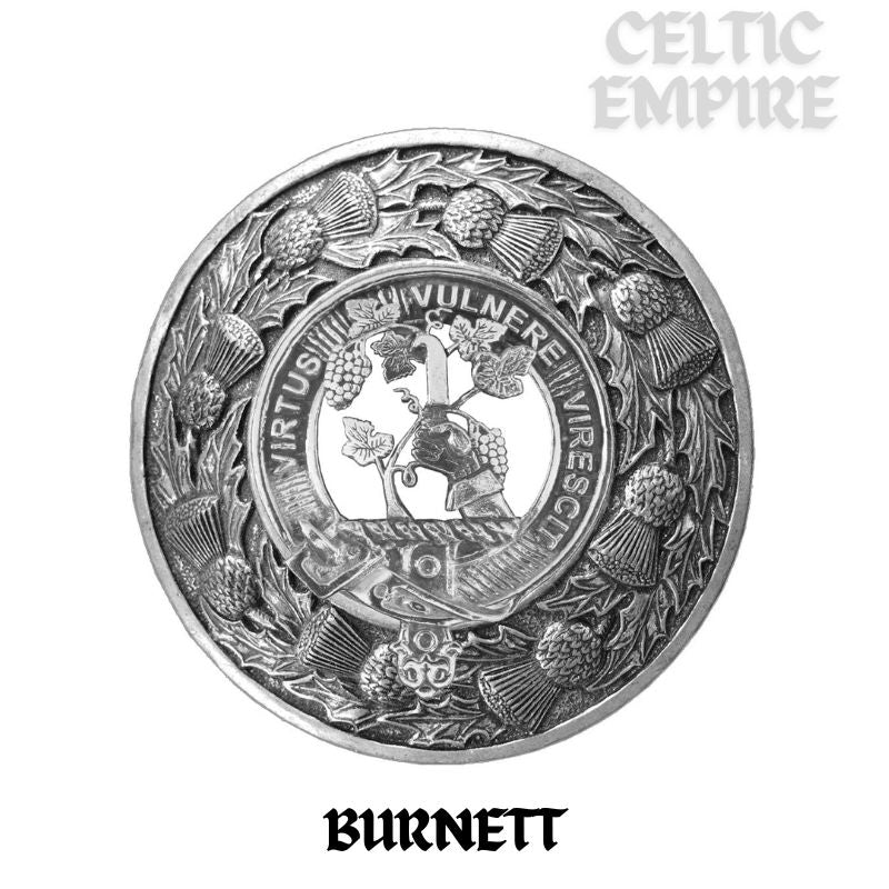 Burnett Family Clan Badge Scottish Plaid Brooch