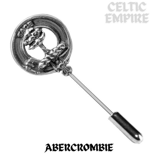 Abercrombie Family Clan Crest Stick or Cravat pin, Sterling Silver