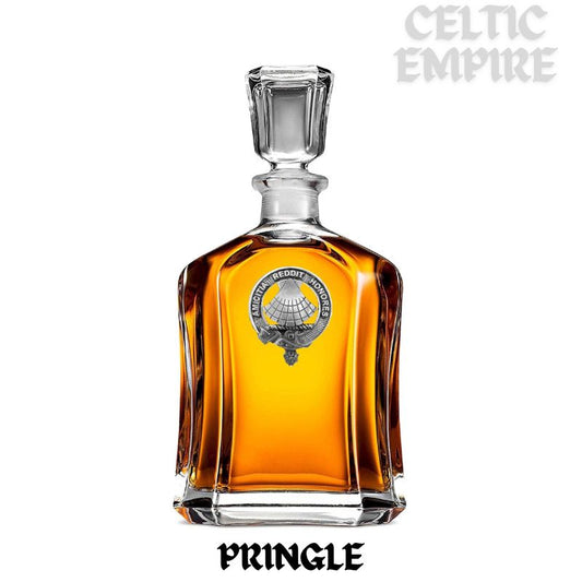 Pringle Family Clan Crest Badge Skye Decanter