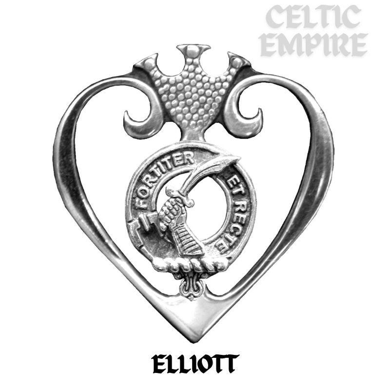 Elliott Family Clan Crest Luckenbooth Brooch or Pendant