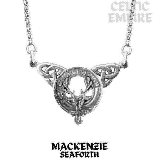 MacKenzie Seaforth Family Clan Crest Double Drop Pendant