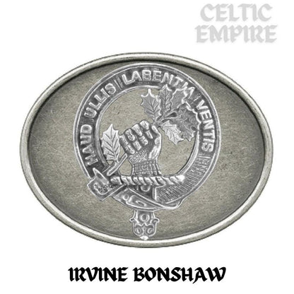 Irvine Bonshaw Family Clan Crest Regular Buckle