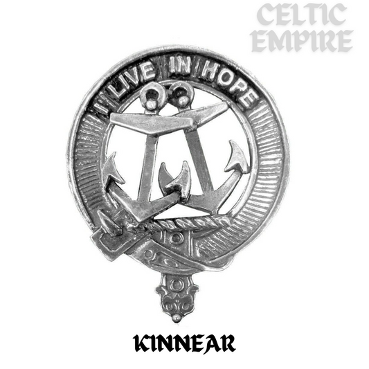Kinnear Family Clan Crest Scottish Pewter Cap Badge