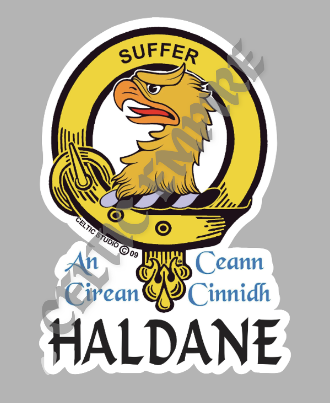 Haldane Family Clan Crest Decal | Custom Scottish Heritage Car & Laptop Stickers