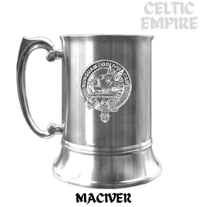 MacIver Scottish Family Clan Crest Badge Tankard