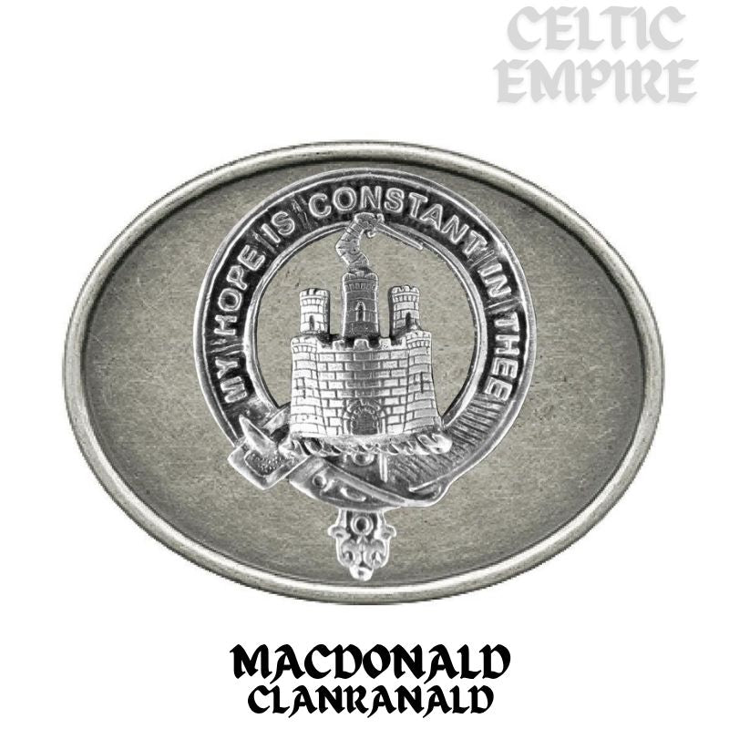 MacDonald Family Clanranald Family Clan Crest Regular Buckle