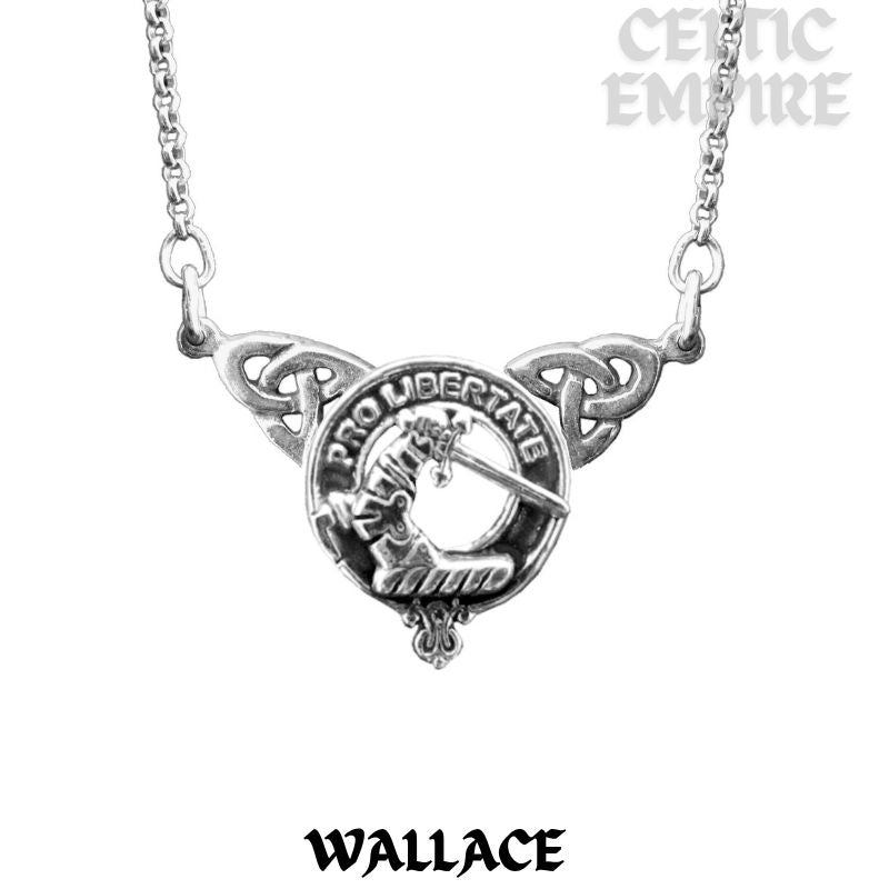 Wallace Family Clan Crest Double Drop Pendant
