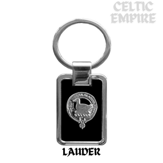 Lauder Family Clan Black Stainless Key Ring