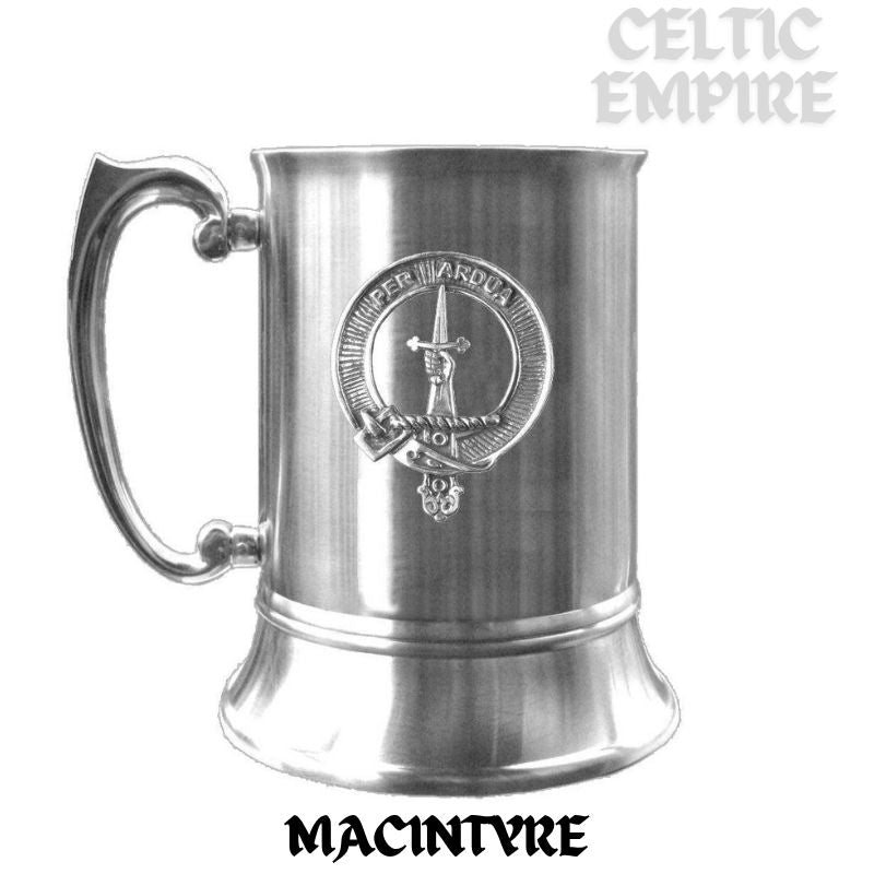 MacIntyre Scottish Family Clan Crest Badge Tankard