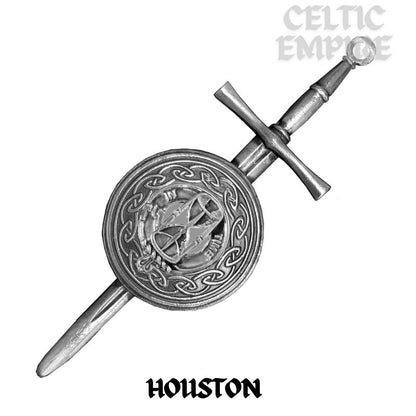 Houston Scottish Family Clan Dirk Shield Kilt Pin