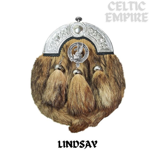 Lindsay Scottish Family Clan Crest Badge Dress Fur Sporran